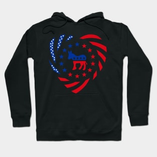 Democratic Murican Patriot Flag Series (Heart) Hoodie